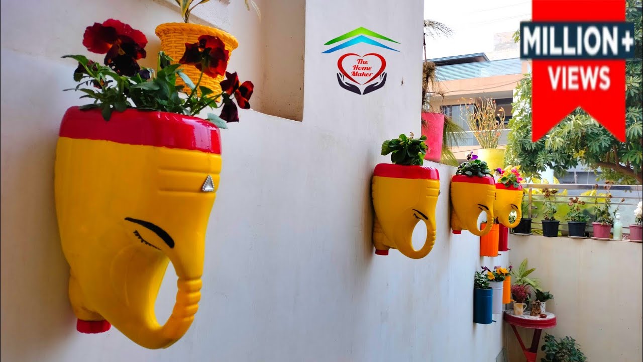 DIY|| Plastic Oil Can Planter||Waste Material Planter|| Simple Planter Making Ideas