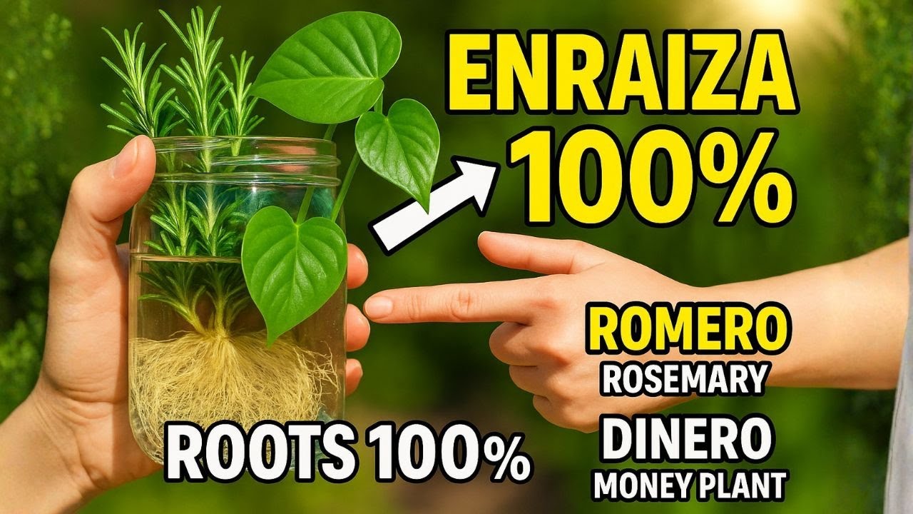 El método más fácil para enraizar romero y planta del dinero sin esfuerzo (funciona siempre)