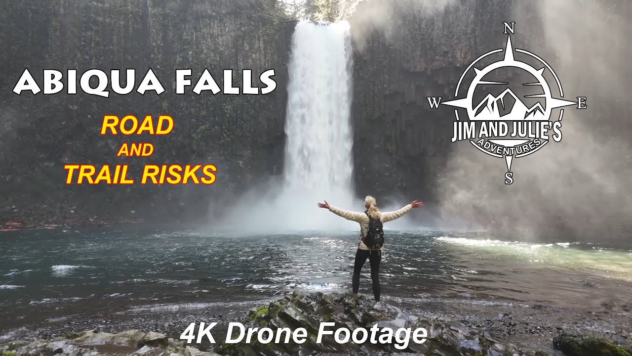 Abiqua Falls Hike / Waterfall / Road and Trail Risks / 4K Drone Footage