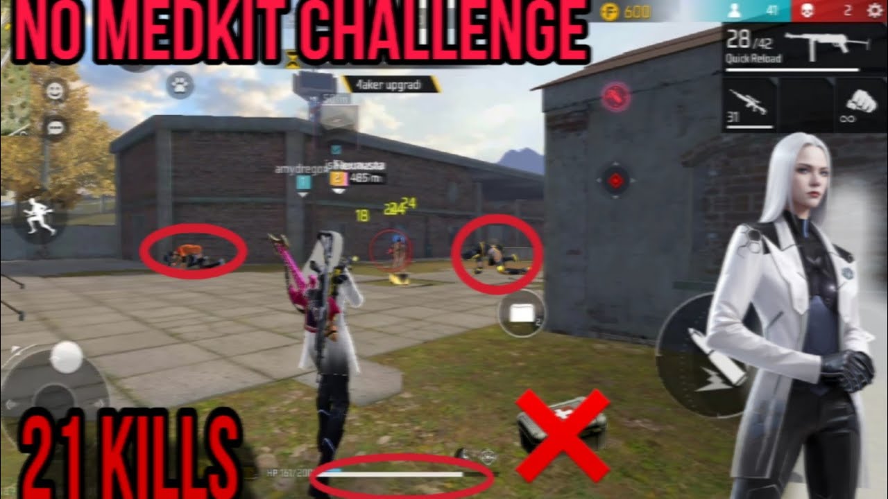 🔥No Medkit Challenge but Sonia's Passive Skill Only! (Free Fire Battle Royal Gameplay)🔥