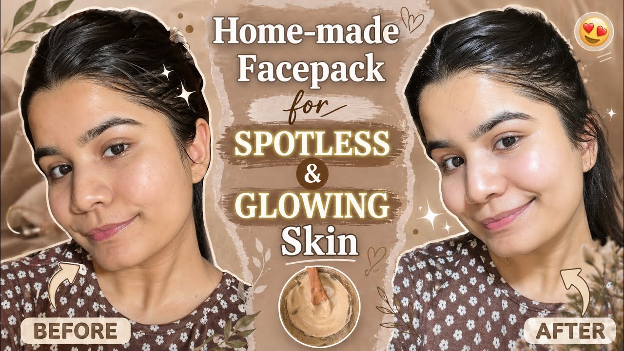 Homemade face Pack for Spotless & Glowing Skin✨| Indian Skin 😍