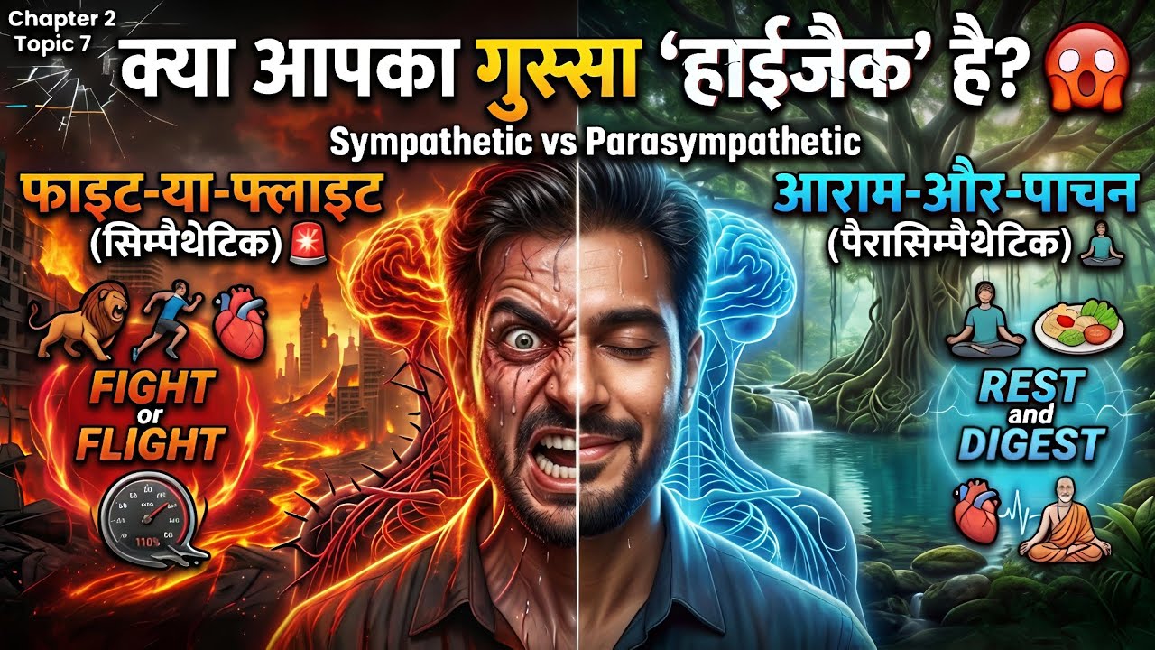 क्या आपका गुस्सा आपके कंट्रोल में नहीं है? 😱 | Biology of Anger & Anxiety (Autonomic Nervous System)