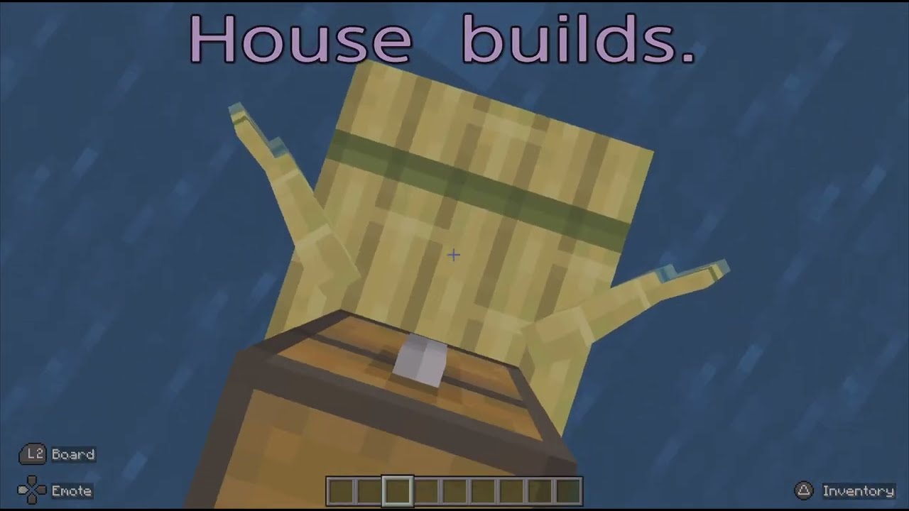 building a STARTER HOUSE in MINECRAFT! Water world.
