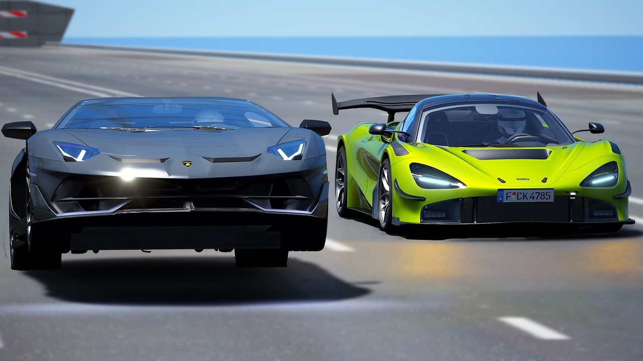 1,000KMH!!! Lamborghini Aventador SVJ vs McLaren 720 GTR | DRAG & TRACK RACE