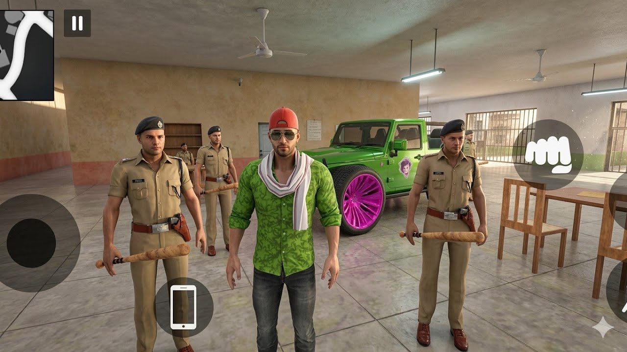 Realistic ndian Theft Simulator Police Chase Gameplay | Police vs Thief Escape Mission | AndroidGame