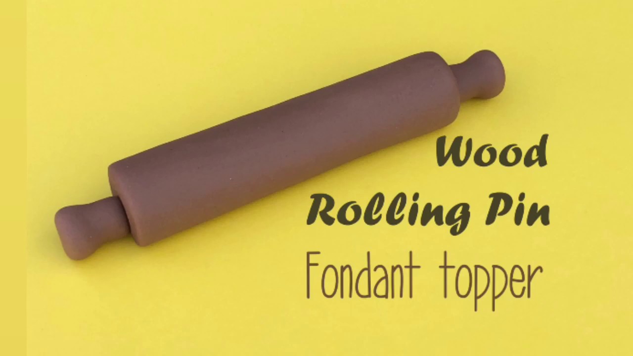 How to make a fondant wood rolling pin topper