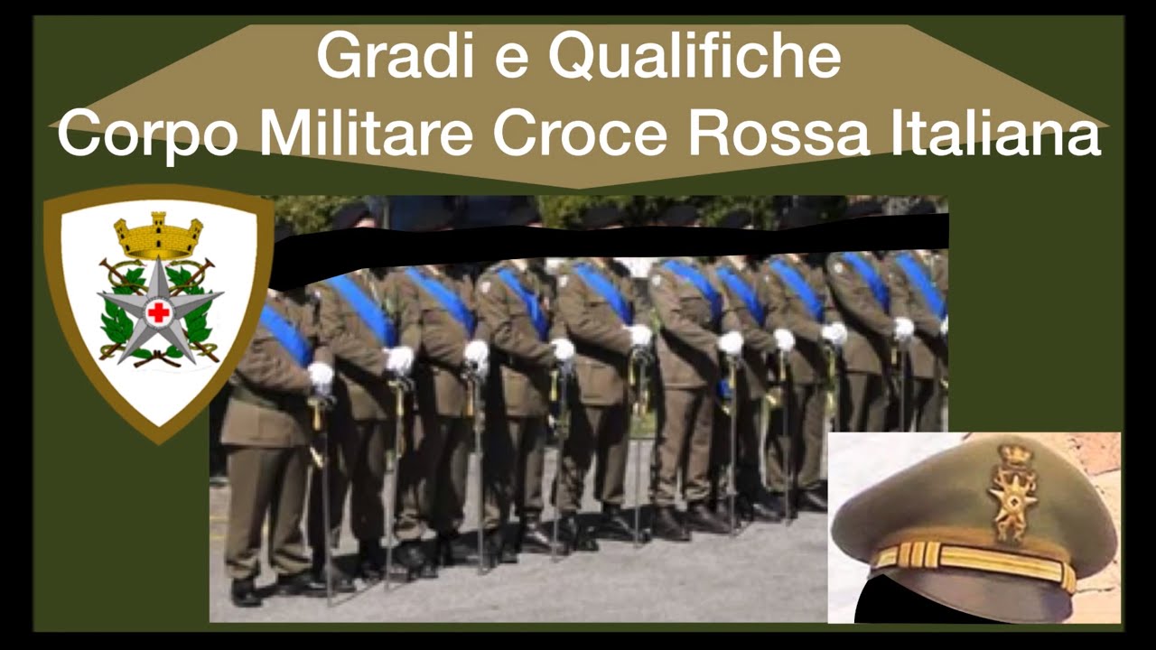 Gradi e Qualifiche Corpo Militare Croce Rossa Italiana (Da spallina)