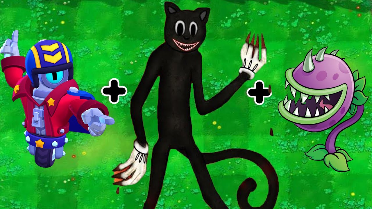 Cartoon Cat + Stu Brawl Stars + Chomper - Plants vs Zombies Fusion  Animation Fan Ideas