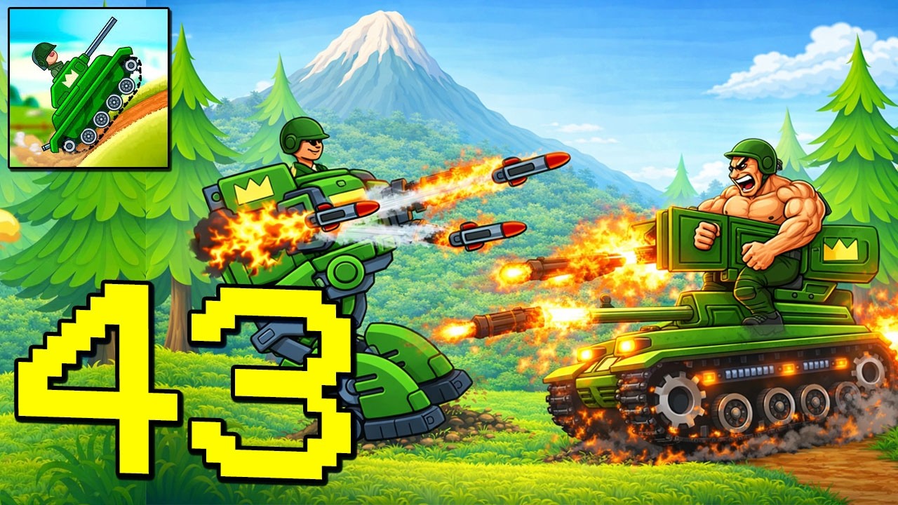 Hills of Steel - Gameplay Walkthrough Part 43 - Shooting, Update Tank, Solo vs Team, (Android,iOS)