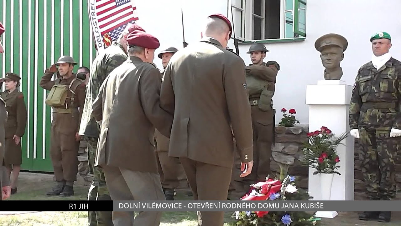 DOLNÍ VILÉMOVICE: Rodný dům Jana Kubiše byl slavnostně otevřen (R1 JIH)
