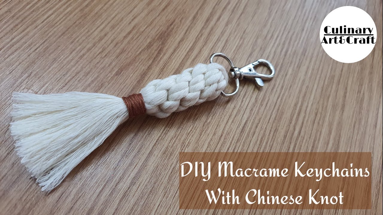 DIY Macrame Keychains With Chinese Knot | DIY LLAVERO en MACRAME con NUDO CHINO | MACRAME