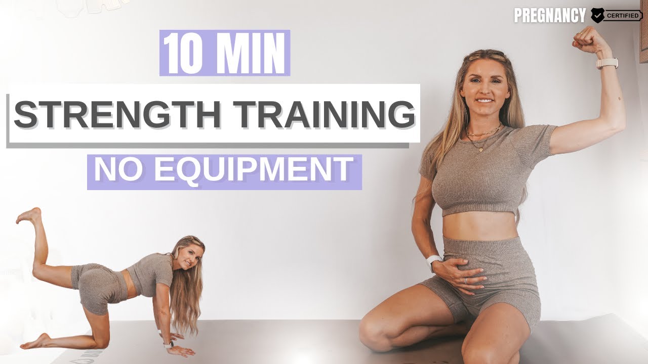 Strength Training Pregnancy Workout - NO Equipment (on the floor)