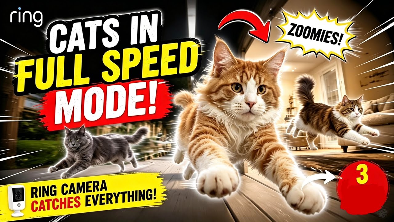 High Energy Cat madness caught on Ring Cam😸😸