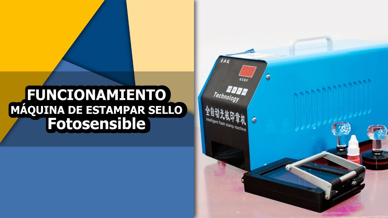 Paso a paso funcionamiento de la máquina para sellos fotosensible.