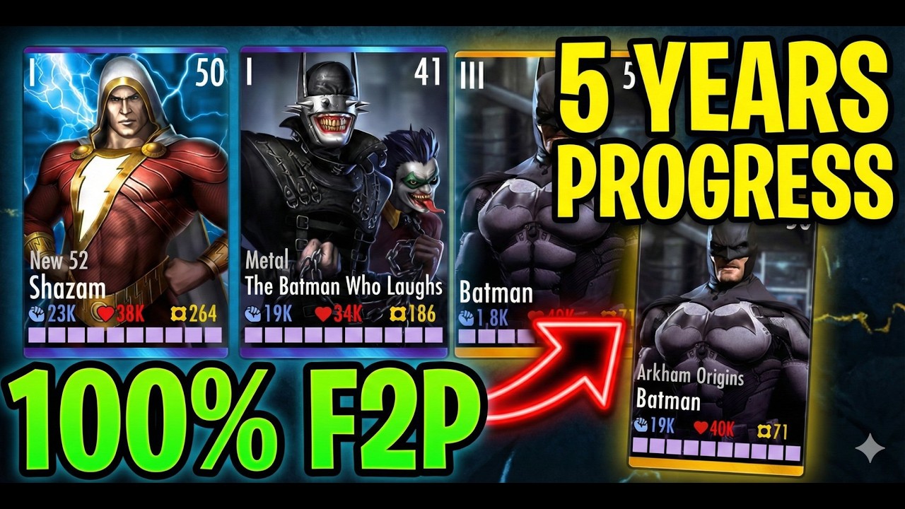 Мой бесплатный тур по Injustice Mobile 2026 (5 лет прогресса)
