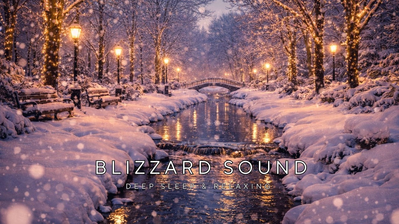 ❄️ Blizzard Night Ambience 🌙 Snowstorm Sounds for Deep Relaxation