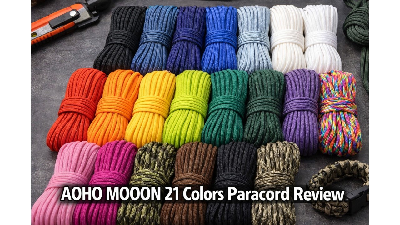 🧵 AOHO MOOON 21 Colors Paracord Review 🎨