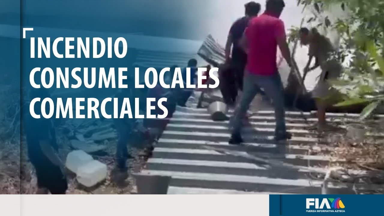 Incendio consume tres locales comerciales en Monterrey
