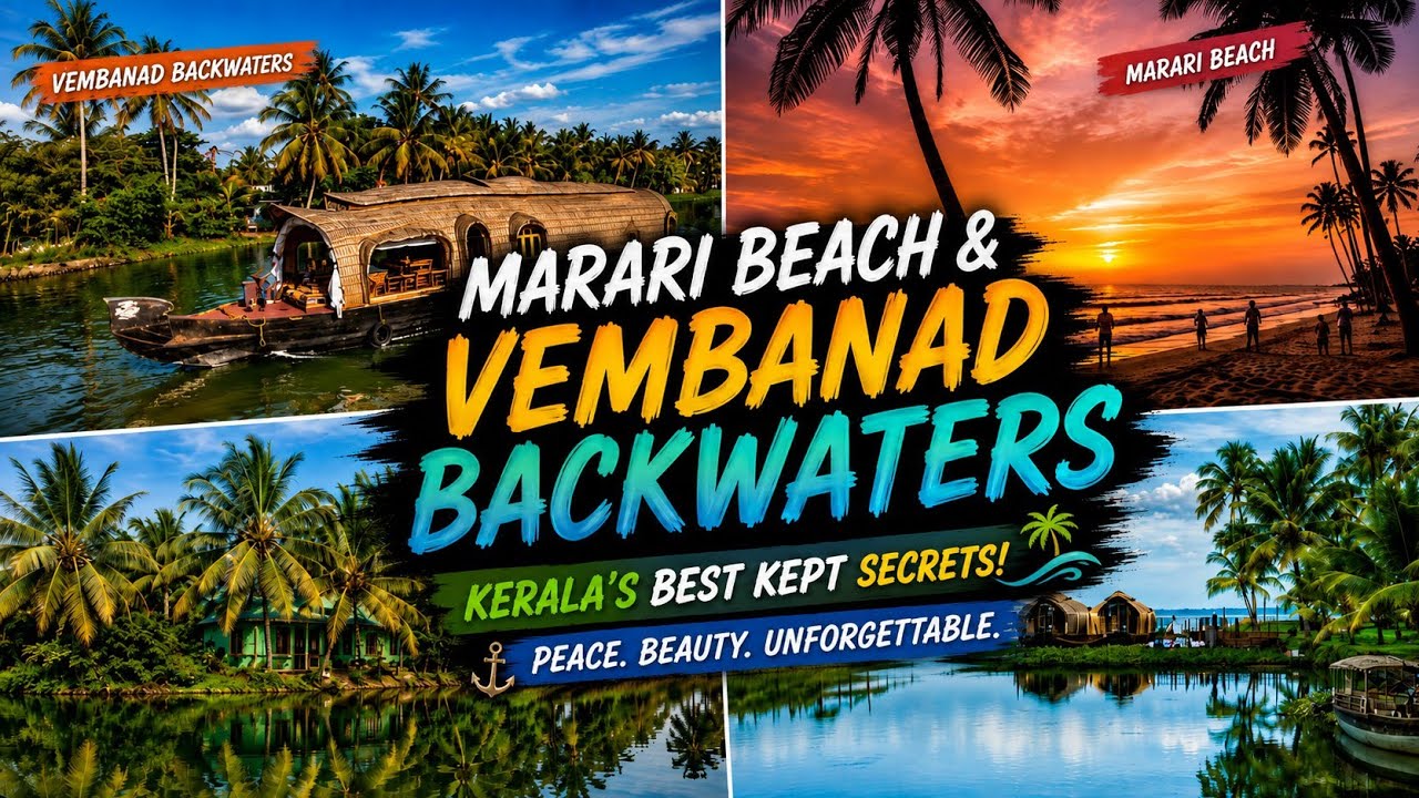 ЭП17: Керала за пределами Аллеппи! 🌴 Пляж Марари и заводи Вембанад
