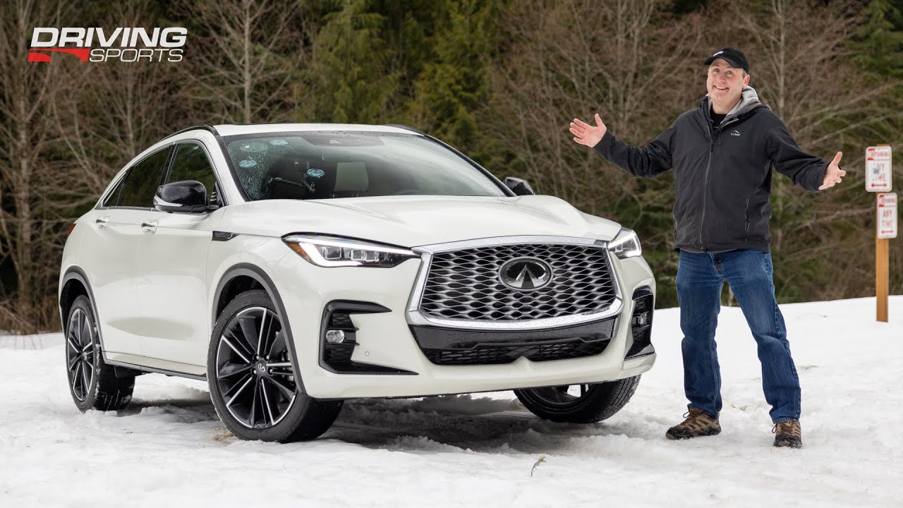 Обзор и тест Infiniti QX55 2022 года на снегу.
