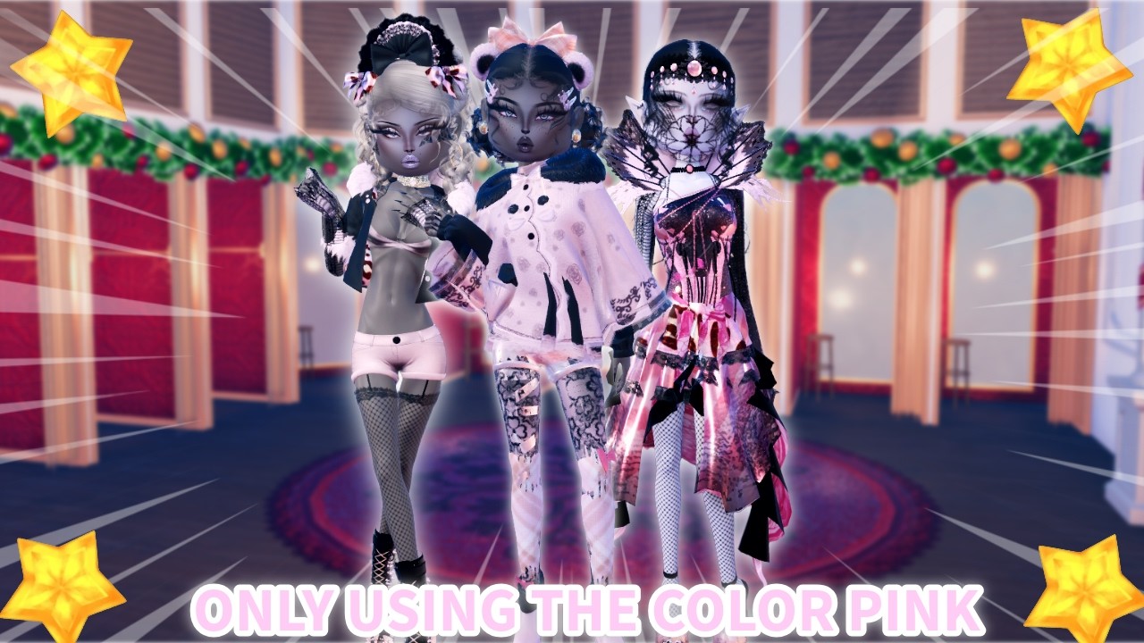 Can I WIN Using ONLY PINK?! #dti #roblox #robloxdti #dresstoimpress