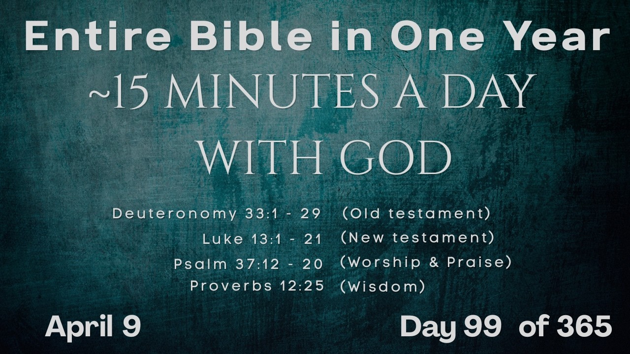 April 9 - Entire Bible in One Year (~15 min/day audio) | Bible Global 365