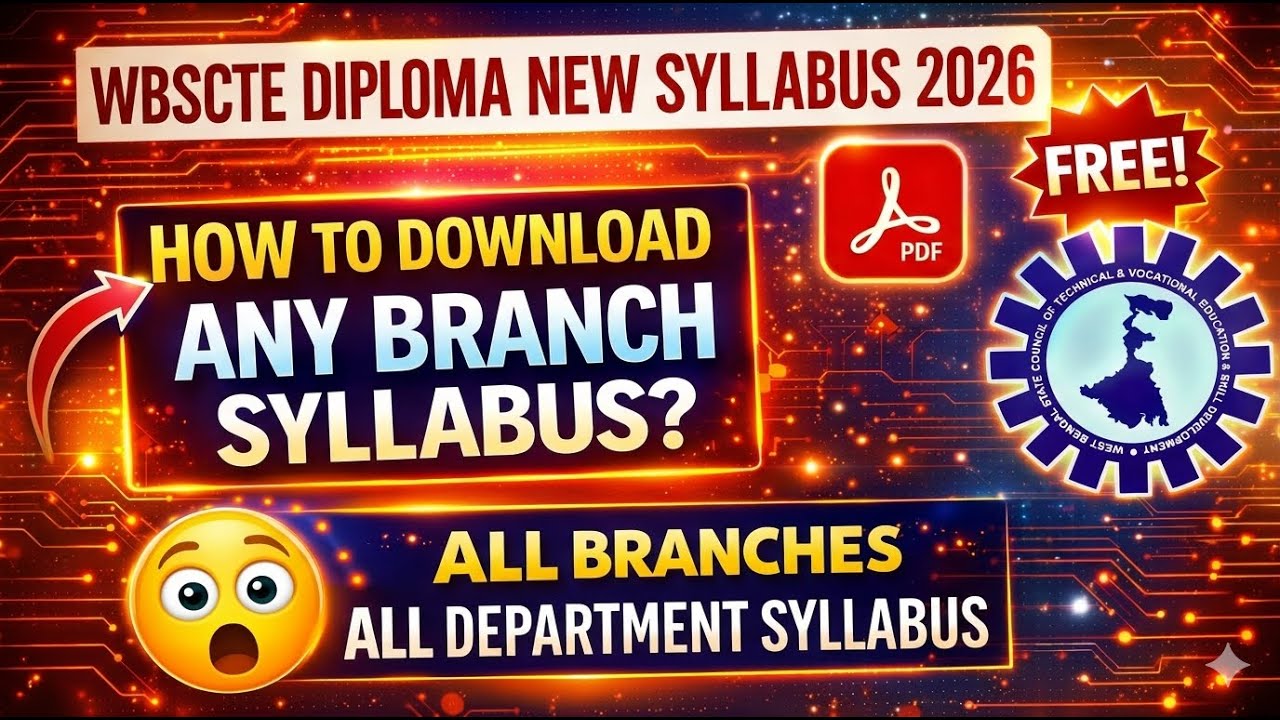 How to download Polytechnic semester syllabus 2026| #wbscte Diploma 2nd/4th/6th syllabus 2026 |