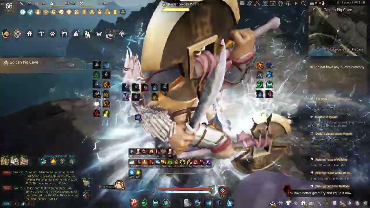 BDO | Awakening Witch | Fortunate Golden Pig Cave | 12:16 run + 02:03 outside boss