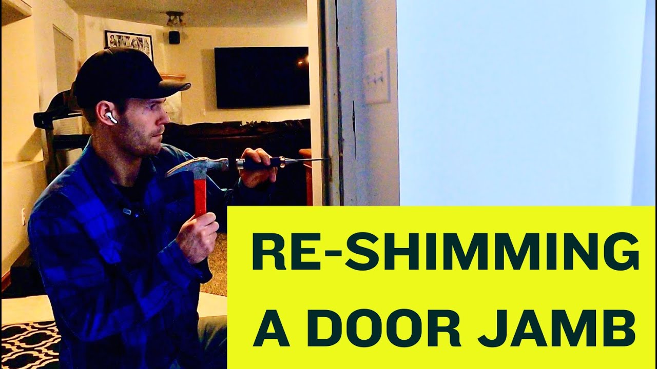 How To Fix A Door That Won't Close! A Trick To Try, and DIY Tutorial For Re-Shimming The Door Jamb!