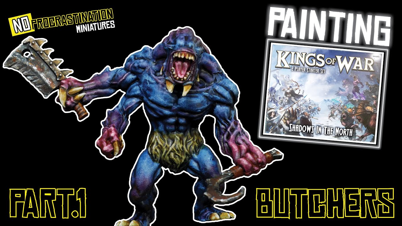 Painting Kings of War: Nightstalkers Butchers - zenithal pre-shading, inks & contrast paint