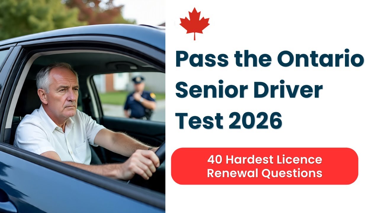 Pass the Ontario Senior Driver Test 2026 | 40 Hardest Licence Renewal Questions