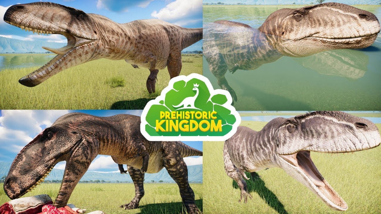 Prehistoric Kingdom Cinematic Tracking - All Carcharodontosaurus skins and motions