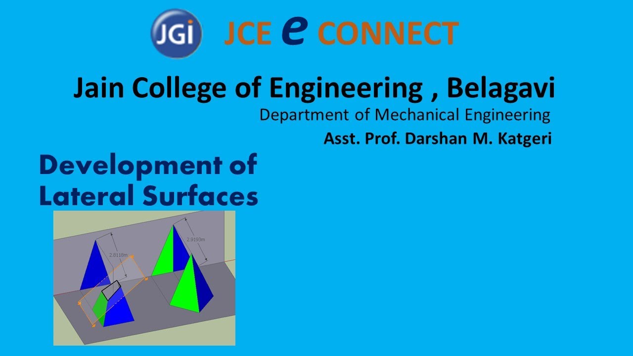 JCE 1st YEAR ENGINEERING GRAPHICS(18EGDL25) 2A DARSHAN M KATGERI (DEVELOPMENT OF LATERAL SURFACES-2)