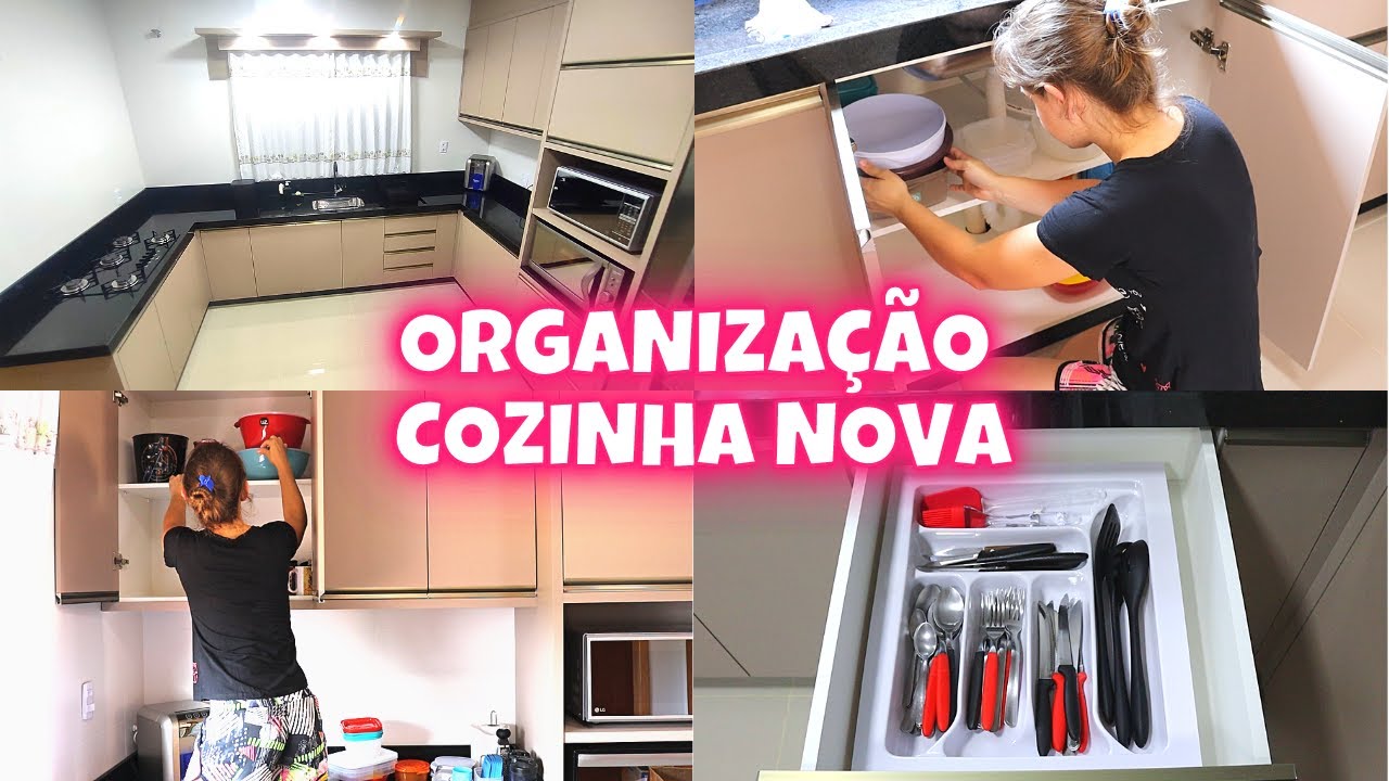 ORGANIZAÇÃO DA COZINHA PLANEJADA NA CASA NOVA - USEI O KIT DE BANCADA NOVO