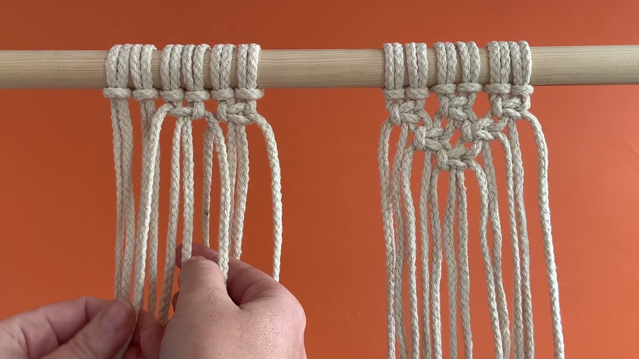 Easy, Beginner-Friendly Macramé Alternating Square Knot Tutorial