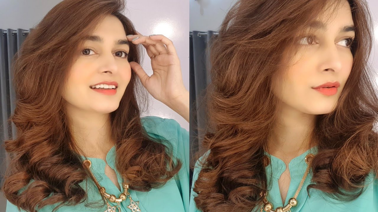 Blow dry Look With Straightener || Perfect Bouncy Hair With Straightner At Home