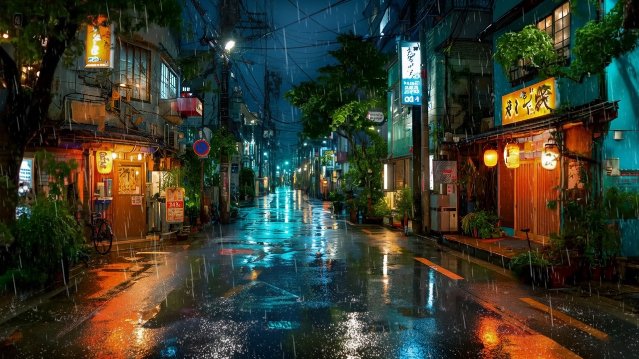 Tokyo After Midnight 🌙 Rain Lofi Calming Music For Studying