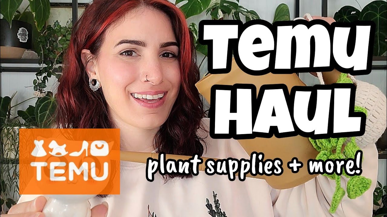 TEMU HAUL!! 🧡 new houseplant supplies, plant shelves + home decor 🌿✨️