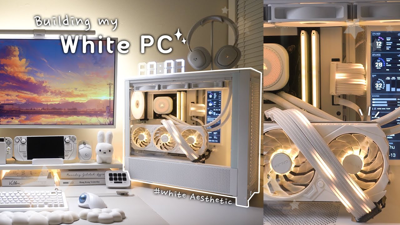 Building My Aesthetic White PC🤍 | Corsair Frame 4000D RS Build