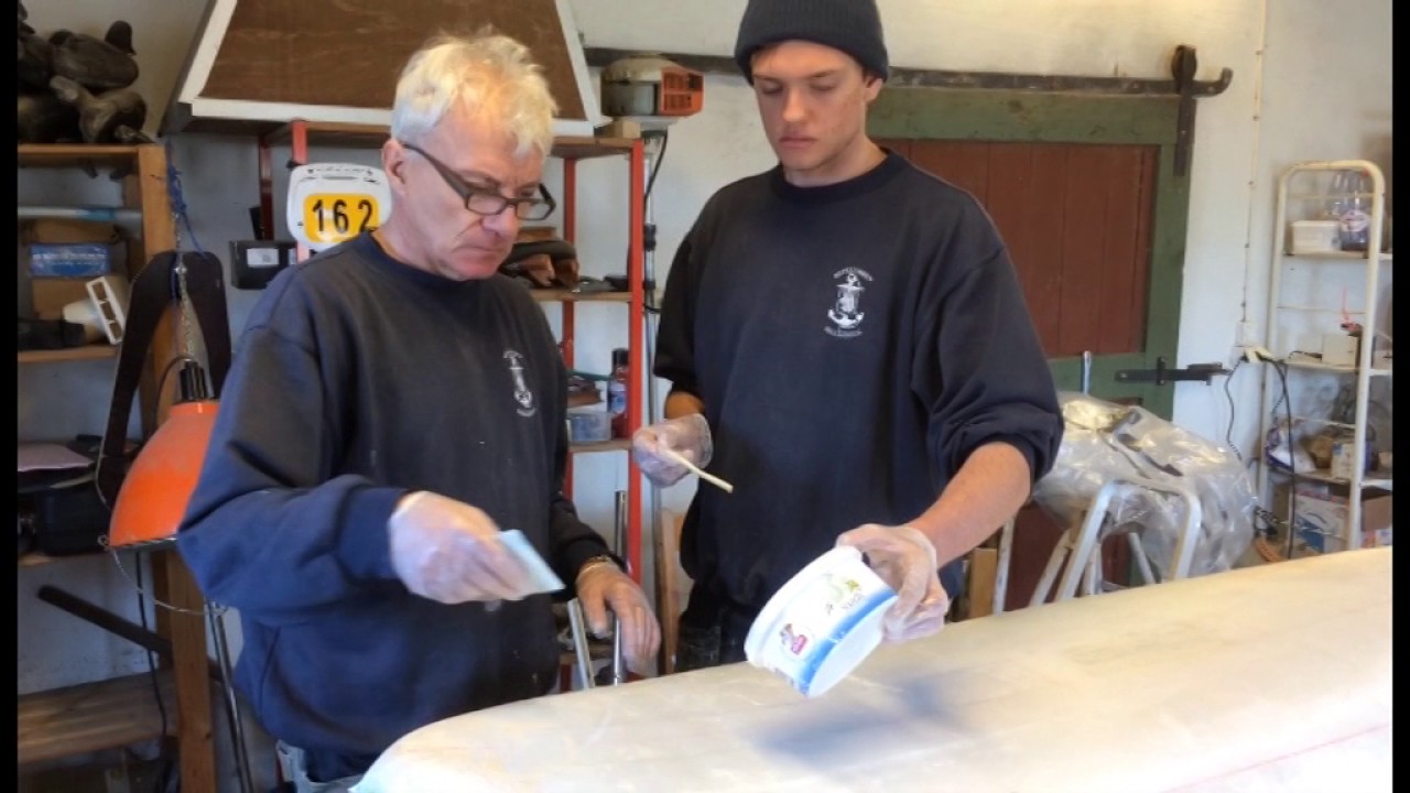 Windsurfing board built of cork sandwich