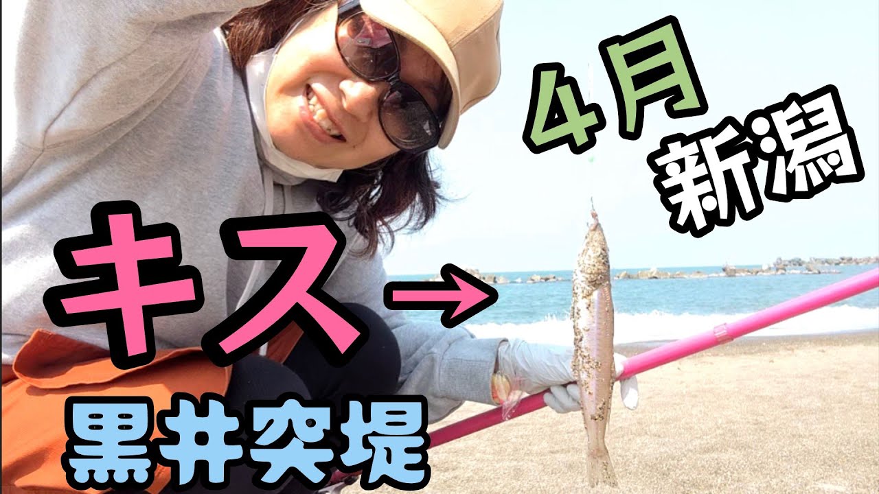 2022.4.19【新潟県黒井突堤の砂浜でキス釣り】朝