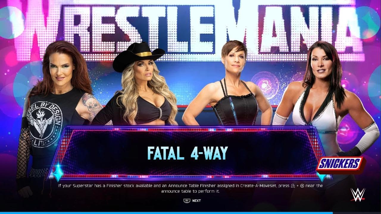 WWE 2K25 Trish Stratus vs Molly Holly vs Lita vs Victoria