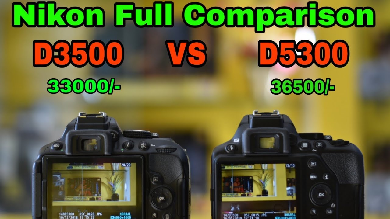 Nikon D3500 vs D5300 Point by point comparison! latest price