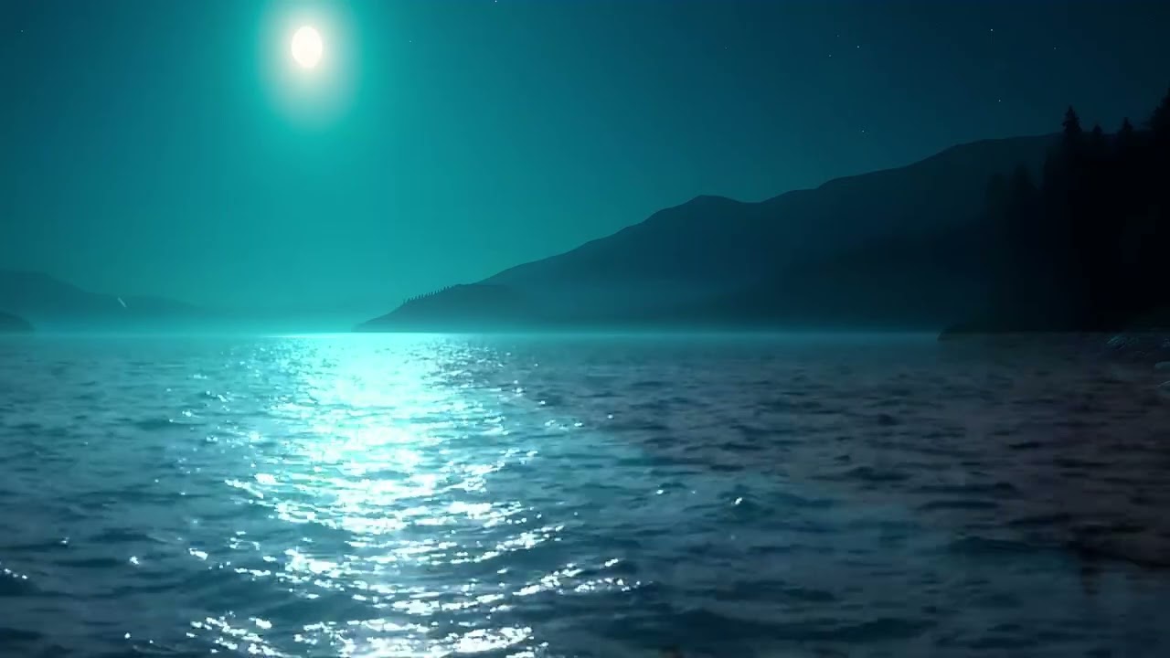 Moonlit Mountain Lake – Relaxing Piano Sleep Music | 1 Hour Calm Meditation