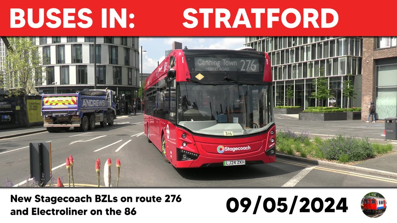 London buses in Stratford 09/05/2024