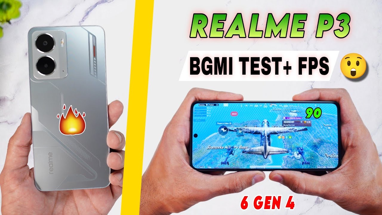 Realme P3 5G Bgmi Pubg Test | Bgmi Graphics Setting, gyro | realme p3 bgmi Gaming Battery Test