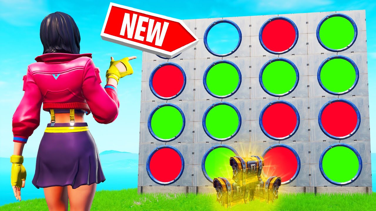 Playing FOUR IN A ROW In FORTNITE! (*NEW* Game Mode)