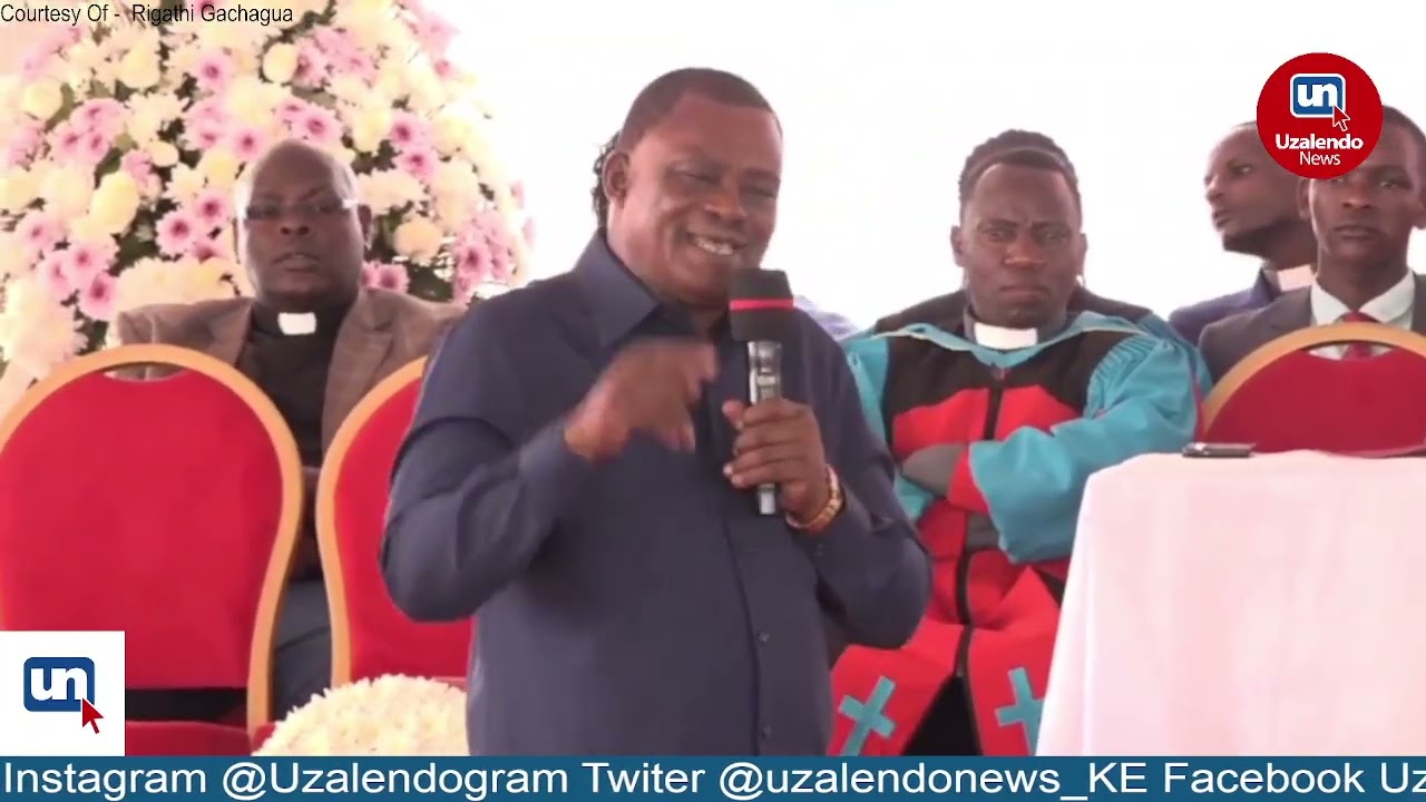 JB Muturi Addresses Guests During Burial of Mama Jane Kamau Matriarch of MP Jamleck Kamau ,Murang’a