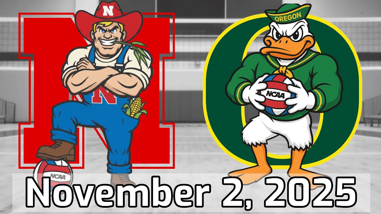 Nebraska Oregon Volleyball. Nov 2, 2025. 60fps. Full Game.