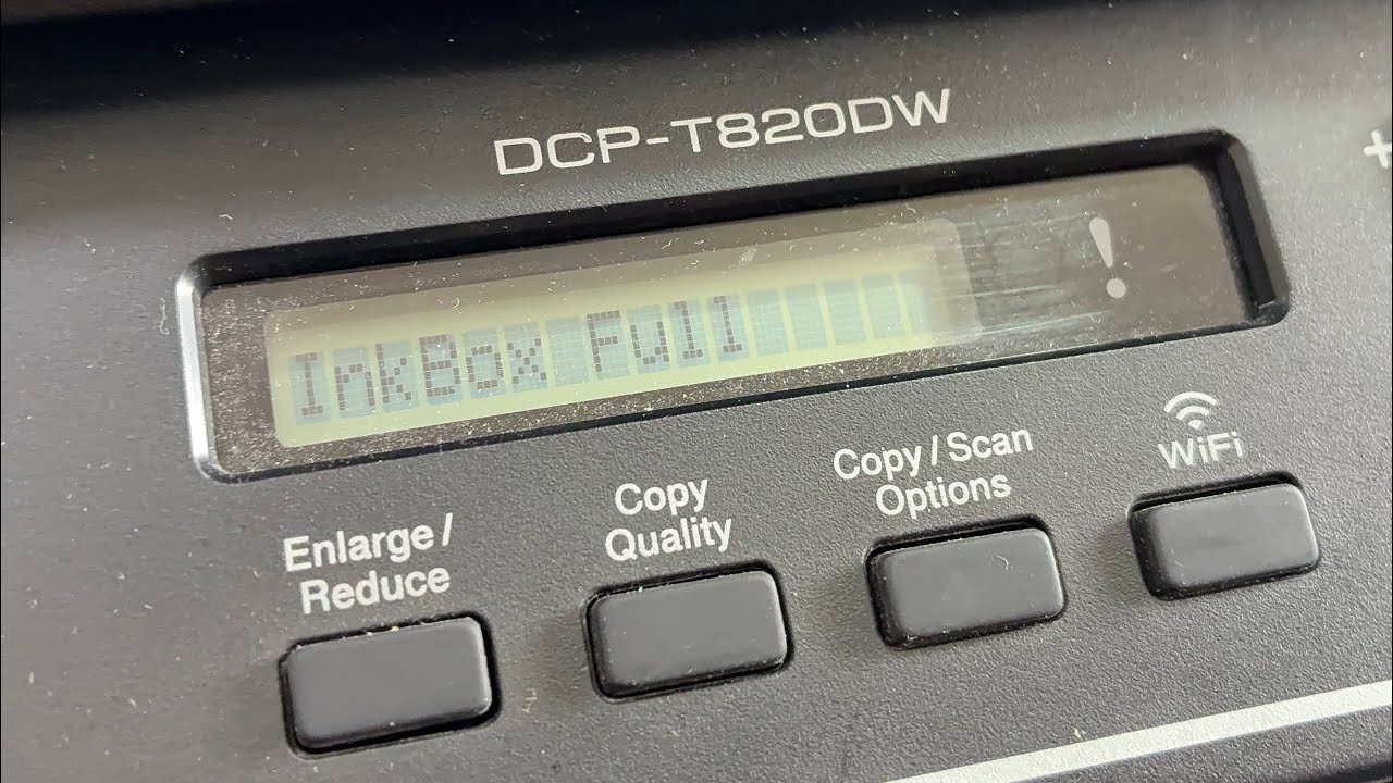 BROTHER DCP T820dw INK BOX FULL ERROR